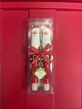 Pier 1 Red and White Santa Taper Candles
